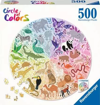 Puzzle 500 Teile - Circle of Colors - Animals 1 Produktbild
