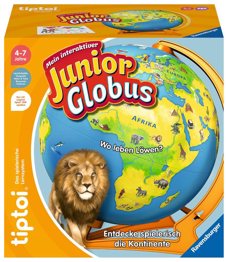 Ravensburger tiptoi (ohne Stift) Mein interaktiver Junior Globus (00115)