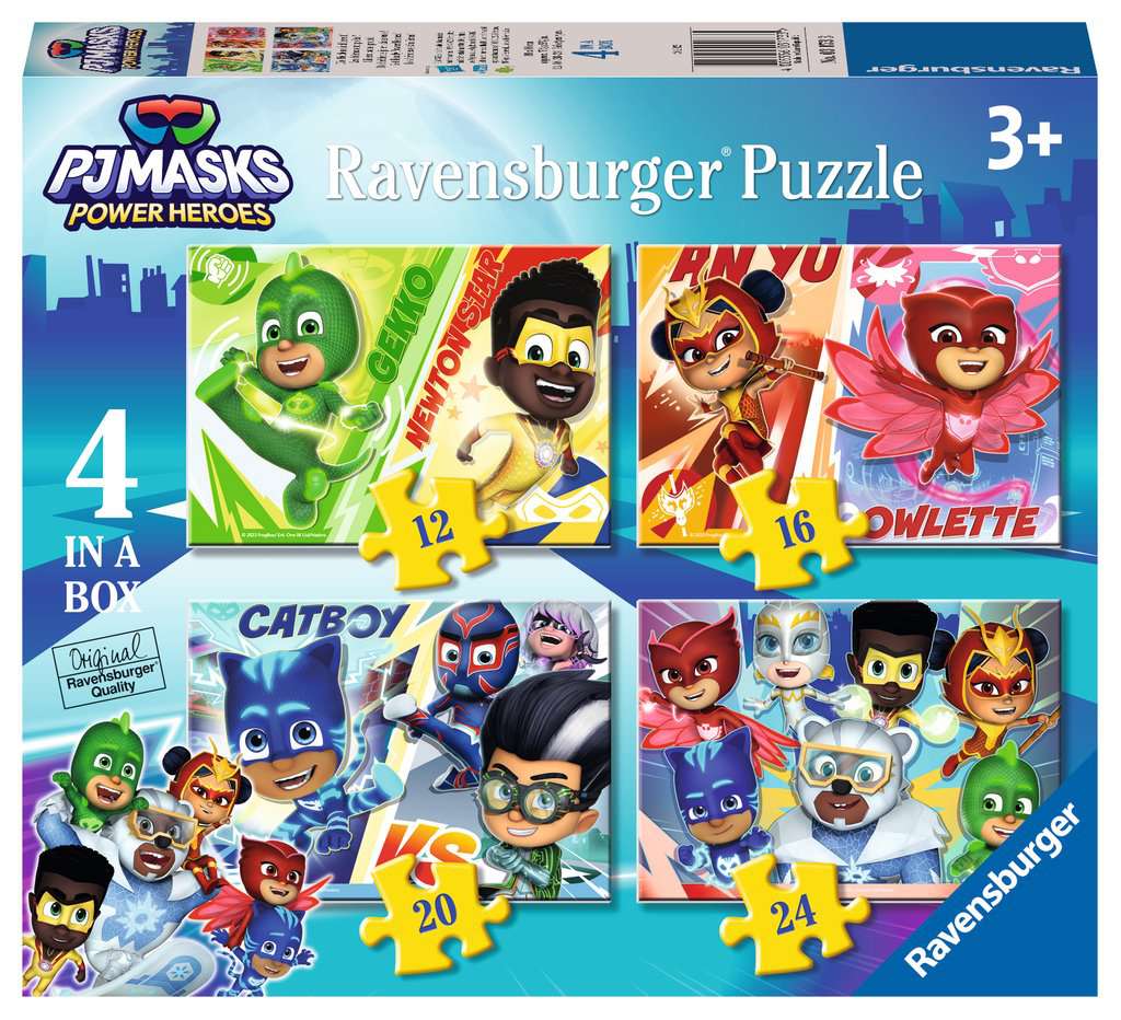 Ravensburger PJ Masks 4 in a Box (12, 16, 20, 24 piece) Jigsaw Puzzles