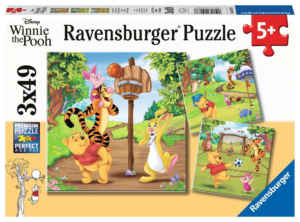 Children's puzzle 3x49 pieces - Disney Winnie the Pooh - Sports Day