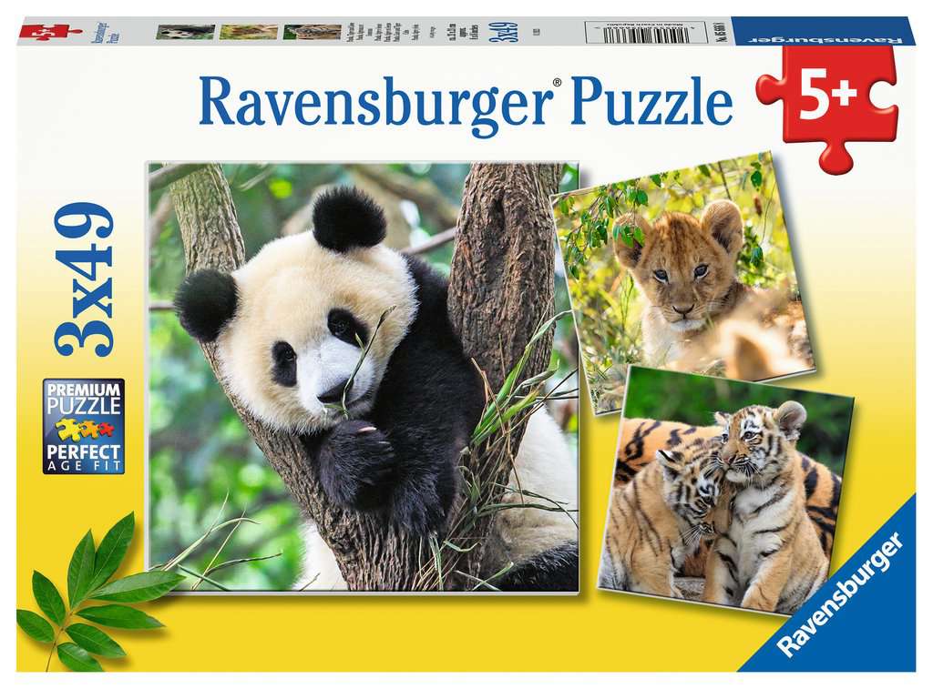 Ravensburger Children Puzzles Panda, Tiger, and Lion - Ages 5+ - Image 2