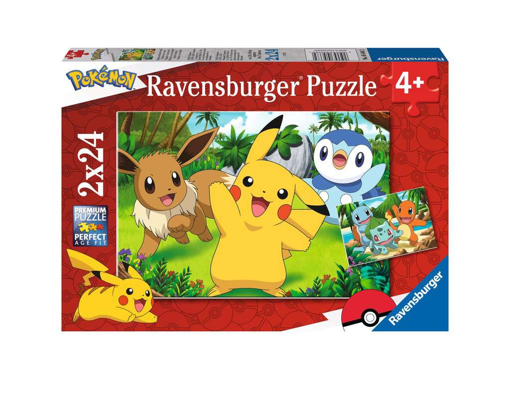 Pokemon Children's Jigsaw Puzzle Pikachu & Friends (2 X 24 Pieces)