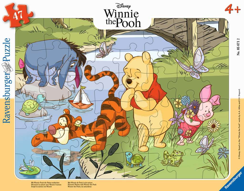Kinderpuzzle 48 Teile - Disney Winnie Puuh - Mit Winnie Puuh die Natur entdecken