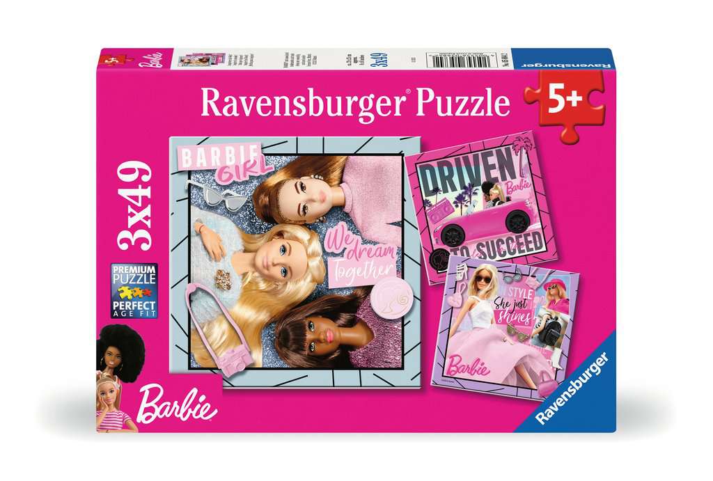Ravensburger Barbie 3x 49 piece Jigsaw Puzzles