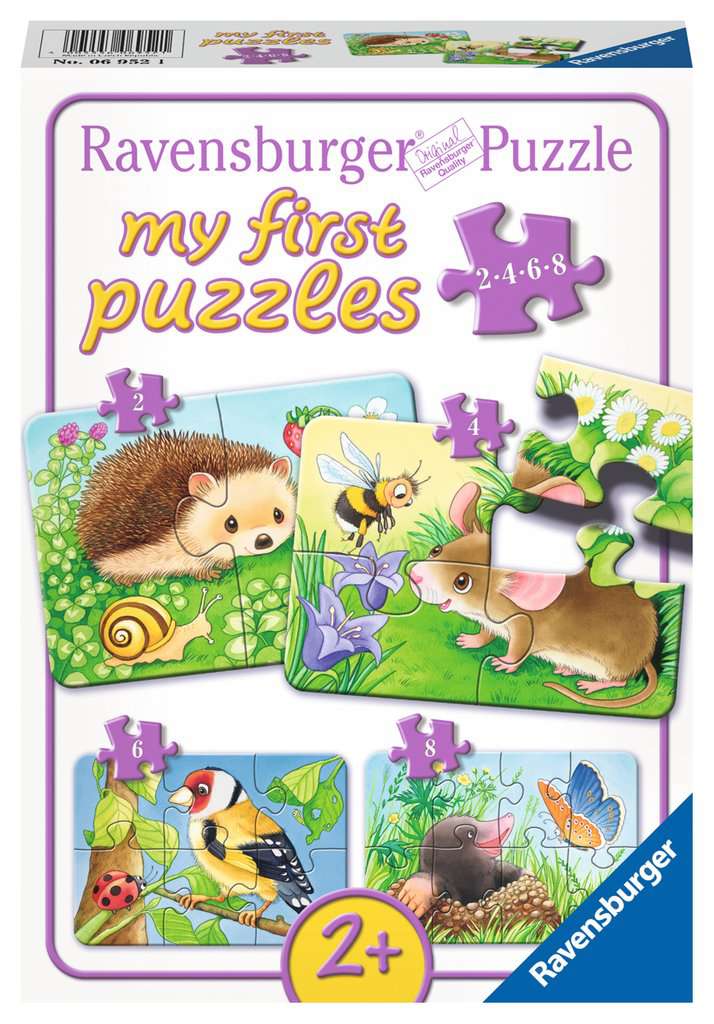 Children's puzzle 2, 4, 6, 8 pieces - Sweet Garden Residents