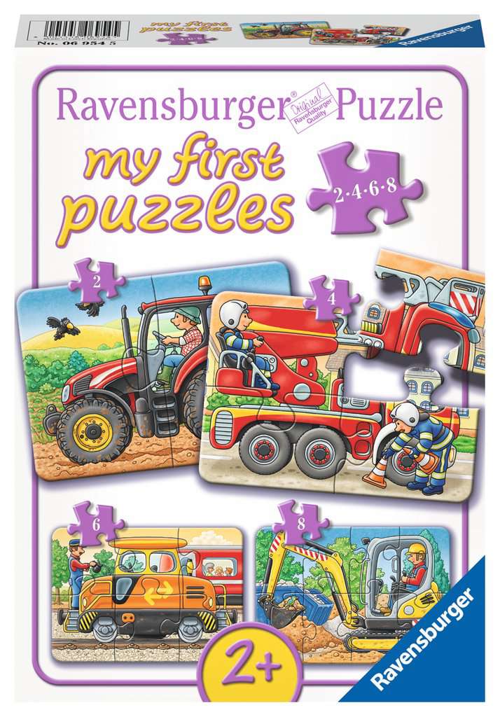 Children's puzzle 2, 4, 6, 8 pieces - Hard at Work