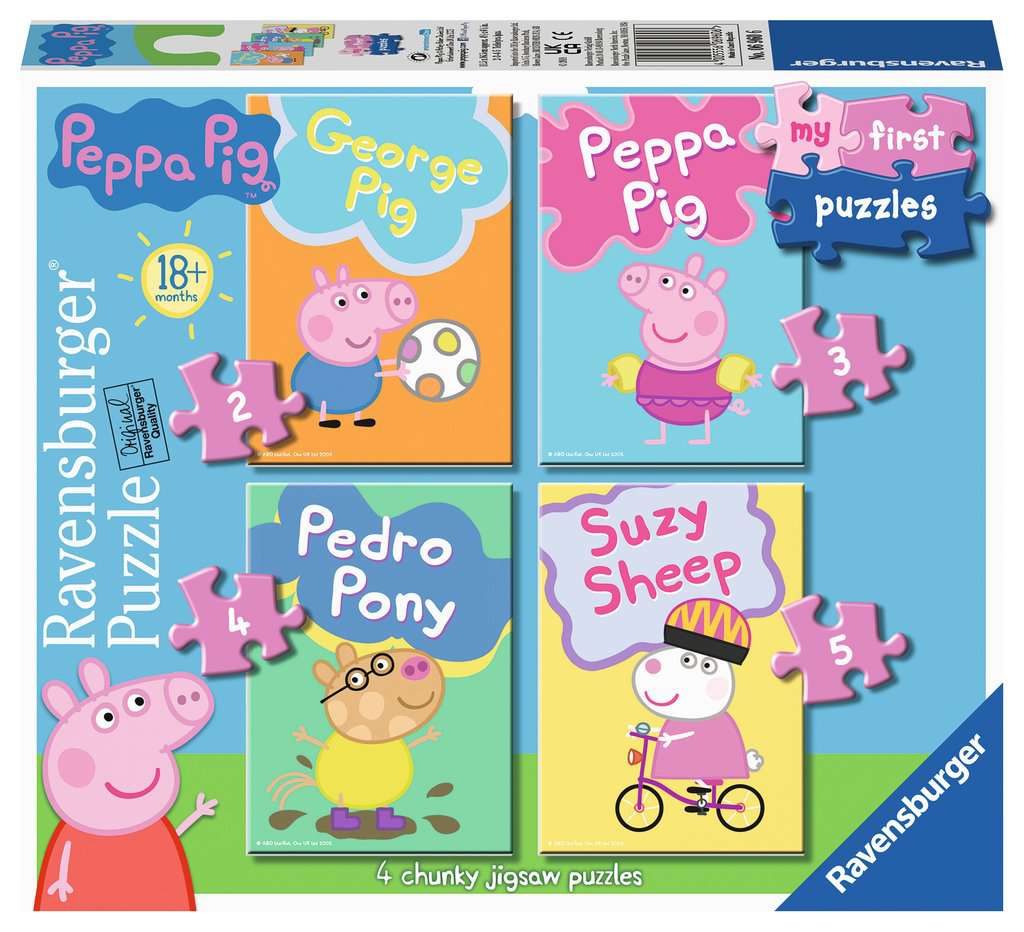 Children's puzzle 2, 3, 4, 5 pieces - Peppa Pig