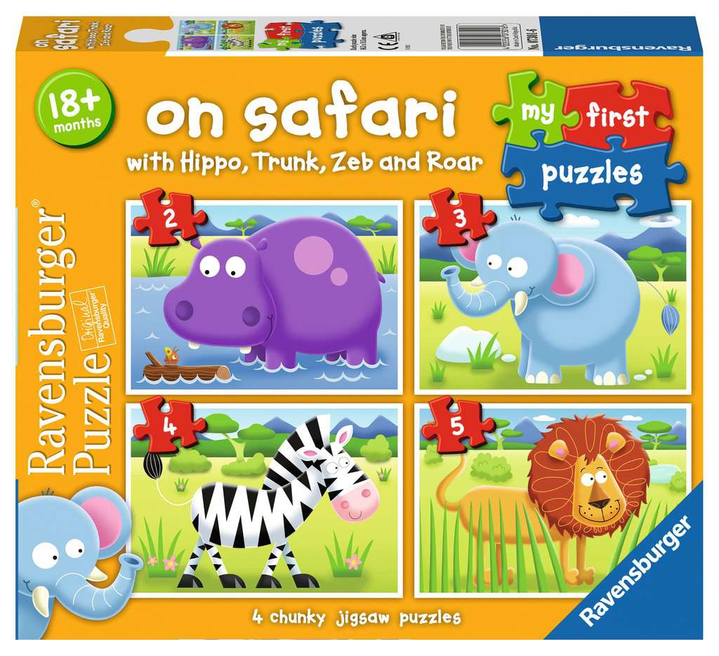 Ravensburger My First Puzzle, On Safari (2, 3, 4 & 5 piece) Jigsaw Puzzles