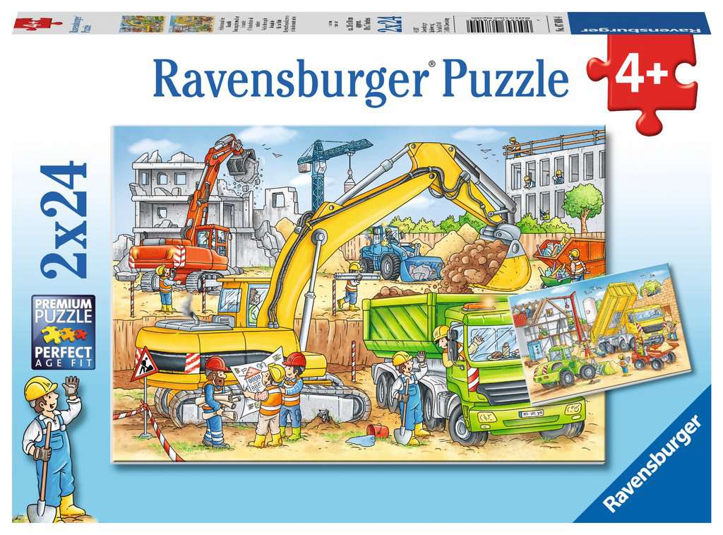 Puzzles Enfants 2x24 pièces - Beaucoup de travail sur le chantier