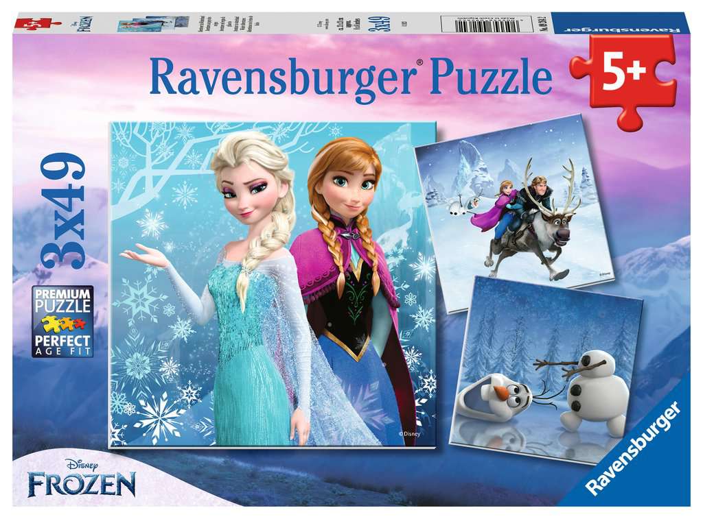 Children's puzzle 3x49 pieces - Disney Frozen - Winter Adventures