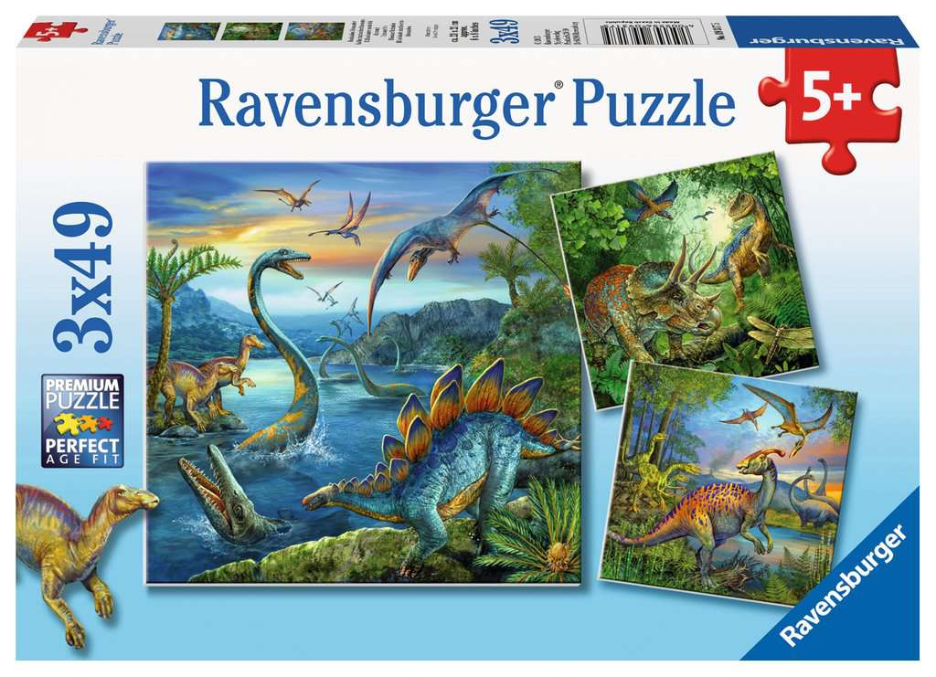 Ravensburger Dinosaur Fascination 3 X 49 Piece Jigsaw Puzzle Set - 09317 - Every Piece Is Unique Pieces Fit Together Perfectly - Image 2