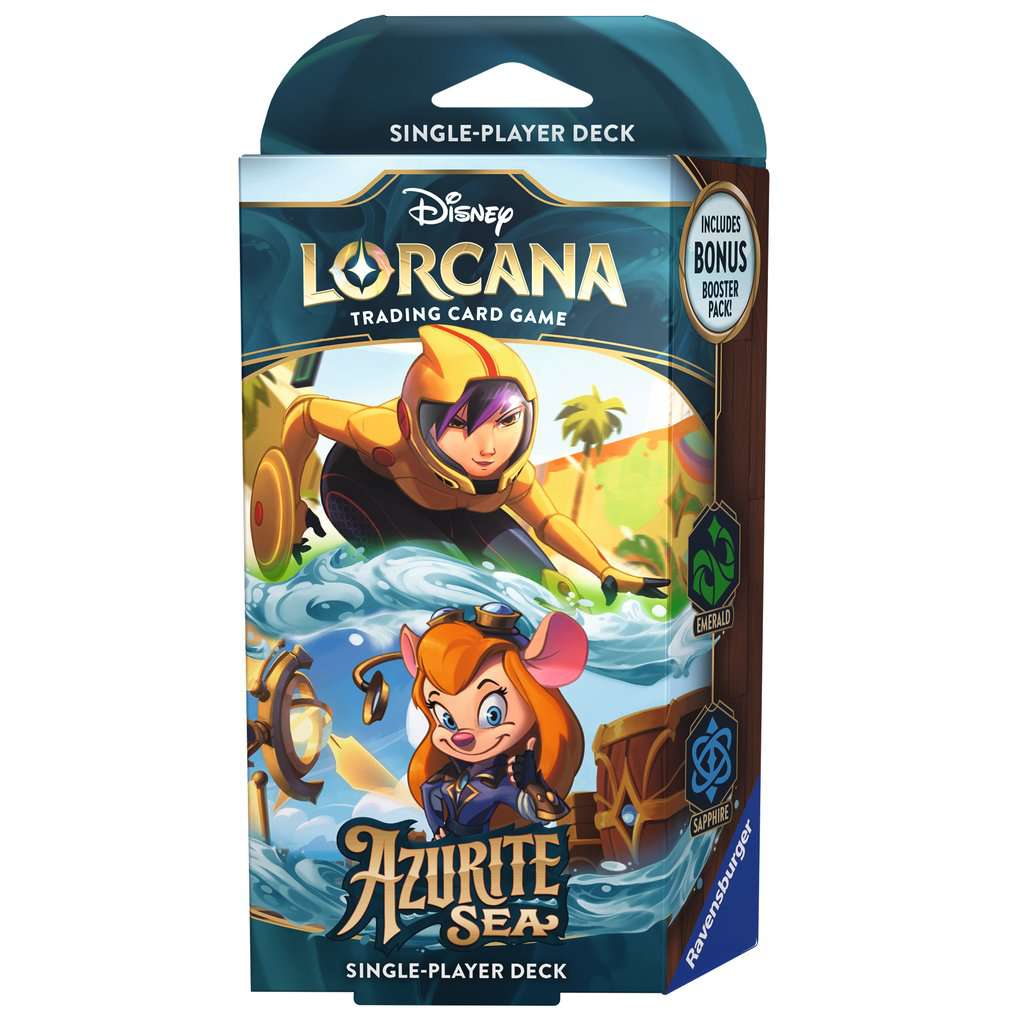 Disney Lorcana Trading Card Game Azurite Sea Emerald & Sapphire Starter Deck