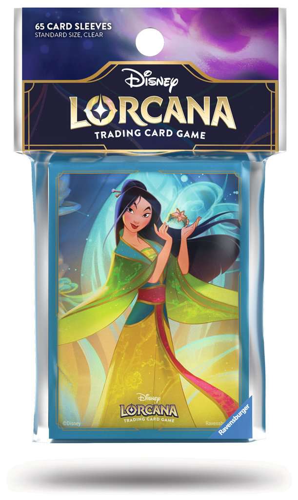 Ravensburger Disney Lorcana Trading Card Game - 65 Mulan Card Sleeves - Set 9