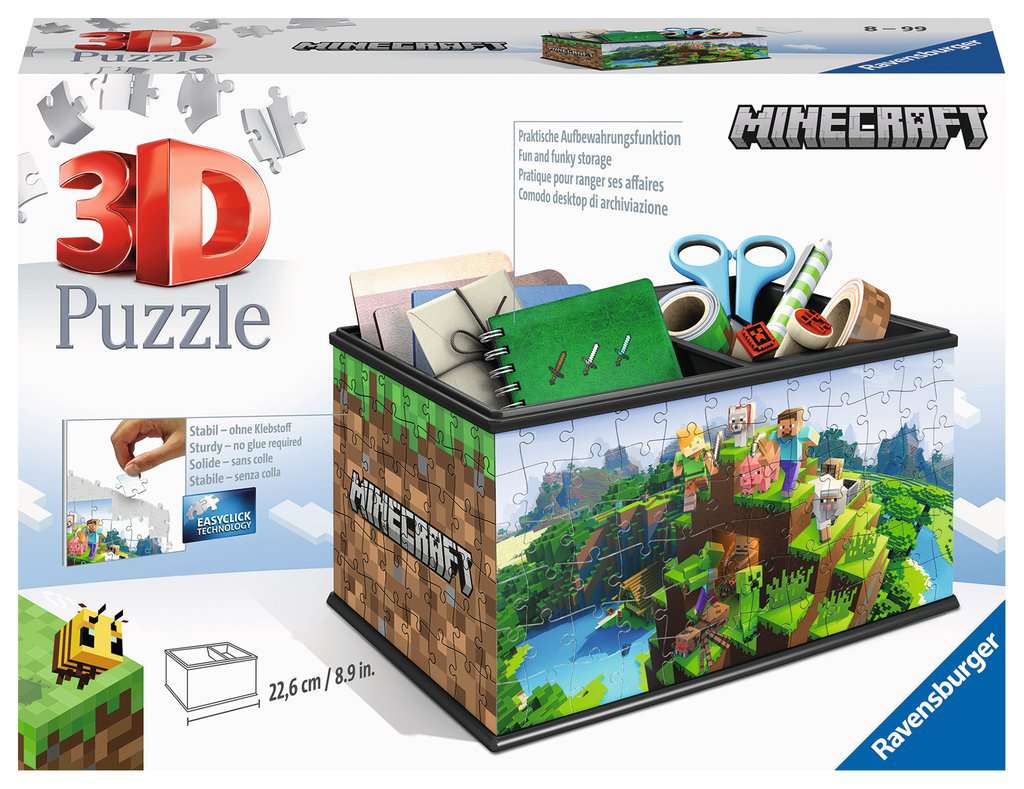 Ravensburger Minecraft Storage Box 216-Piece 3D Puzzle (11286), Plastic | Quill