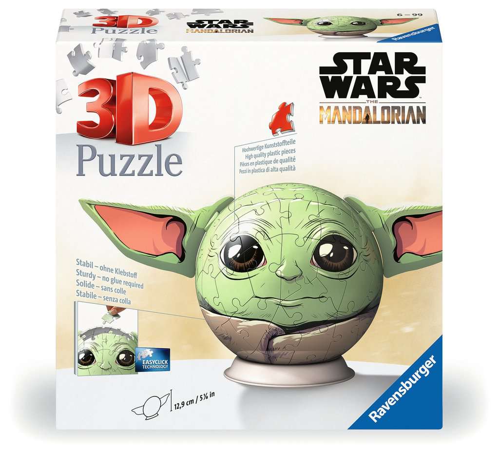 Ravensburger Star Wars The Mandalorian Grogu with Ears 72 piece 3D Jigsaw Puzzle