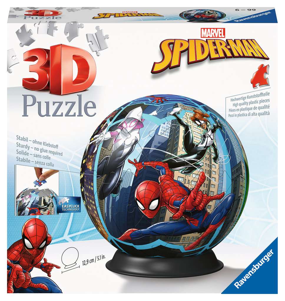 Ravensburger Spiderman 72 Piece 3D Jigsaw Puzzle Ball - Image 3