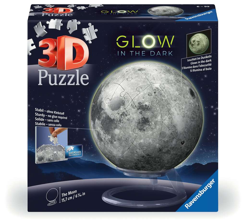 3D Puzzle-Ball Der Mond - Glow-in-the-Dark