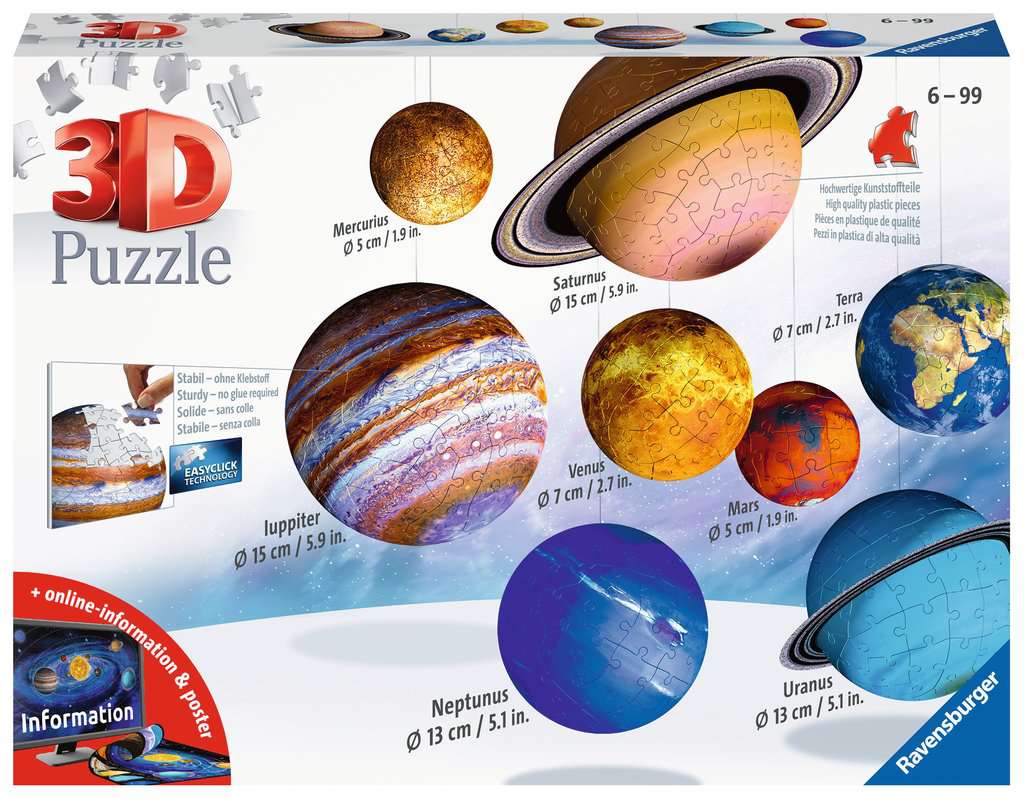 Ravensburger Solar System 522-Piece Floor Puzzle (11668), Plastic | Quill