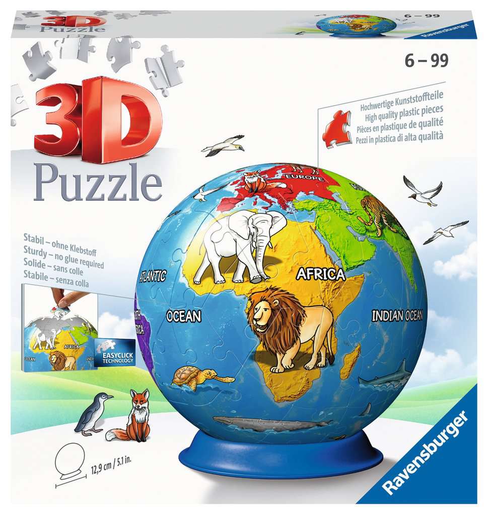 Ravensburger Children's Globe, 72 piece 3D Jigsaw Puzzle