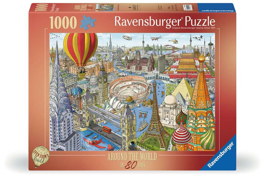 Ravensburger Around the World in 80 Days Jigsaw Puzzle (1000 Pieces) - Image 2