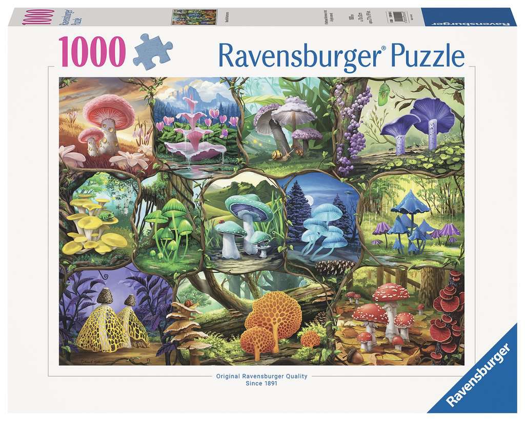 Ravensburger Adult Puzzles Beautiful Mushrooms - Ages 12+ | 1000 Pieces, Jigsaw Puzzles, Adult Puzzles, Gift for Women and Men - Image 3