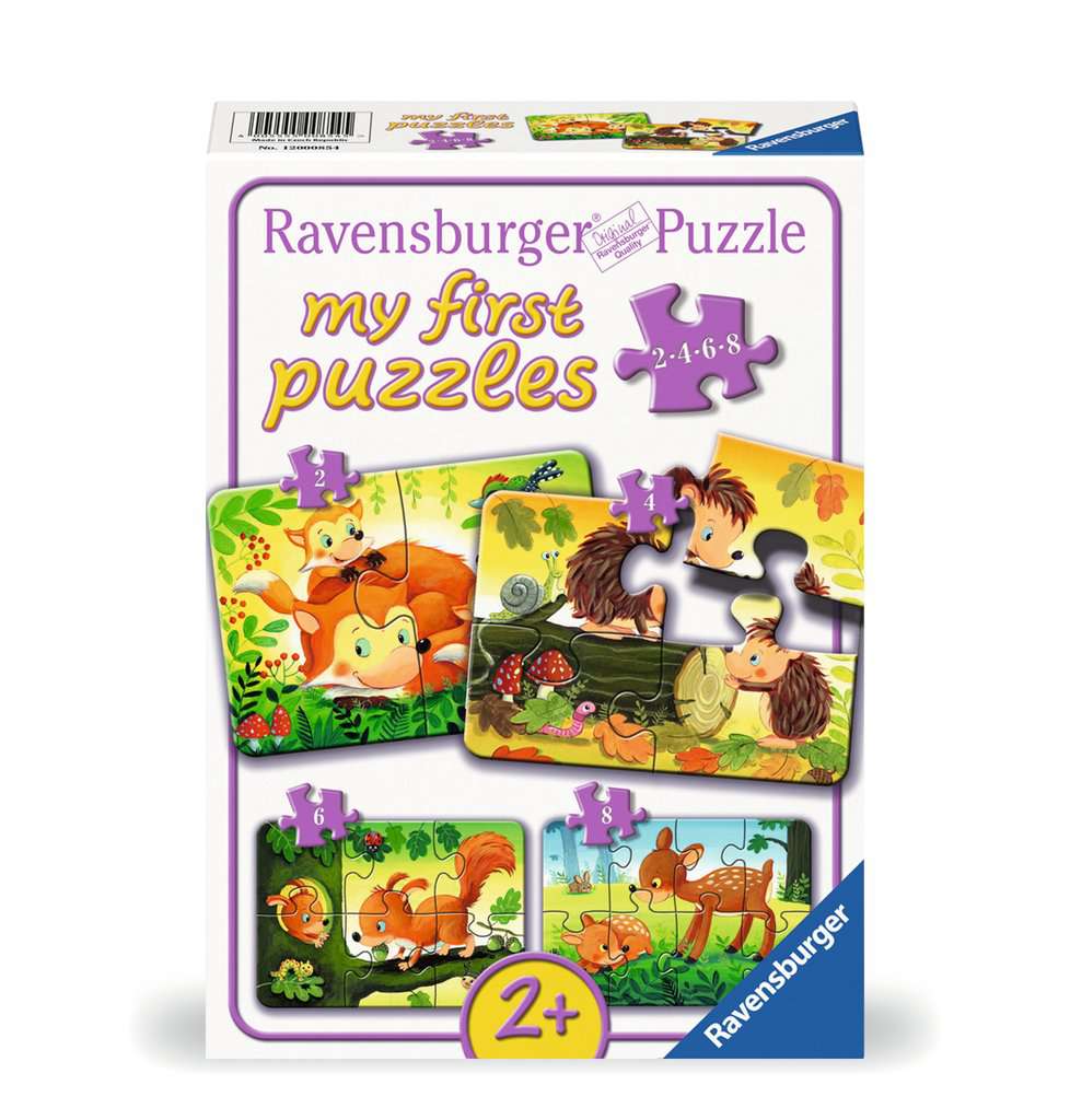 Children's puzzle 2, 4, 6, 8 pieces - Forest Animal Fun