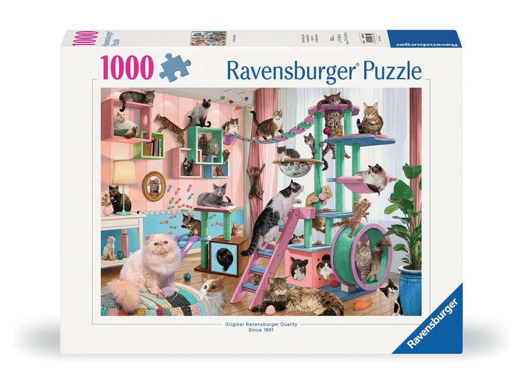Adult puzzle 1000 pieces - Steve Read: Cat Tree Heaven
