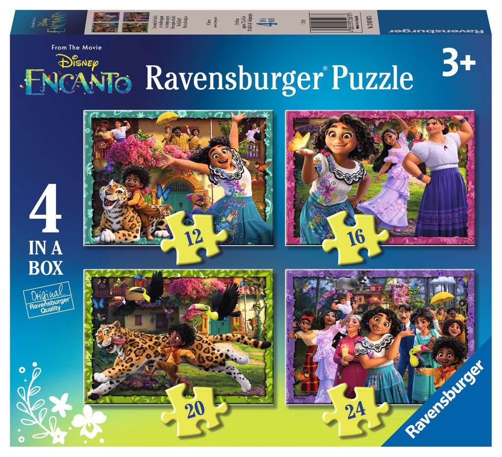 Ravensburger Disney Encanto 4 in a Box (12, 16, 20, 24 piece) Jigsaw Puzzles
