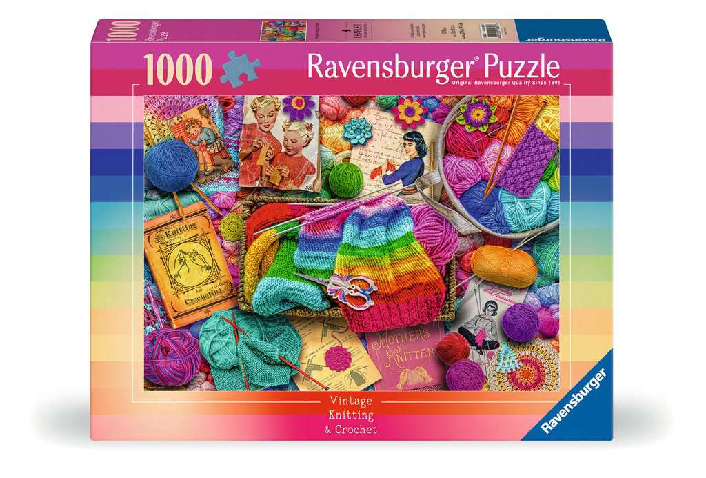 Ravensburger Vintage Knitting & Crochet 1000 piece Jigsaw Puzzle