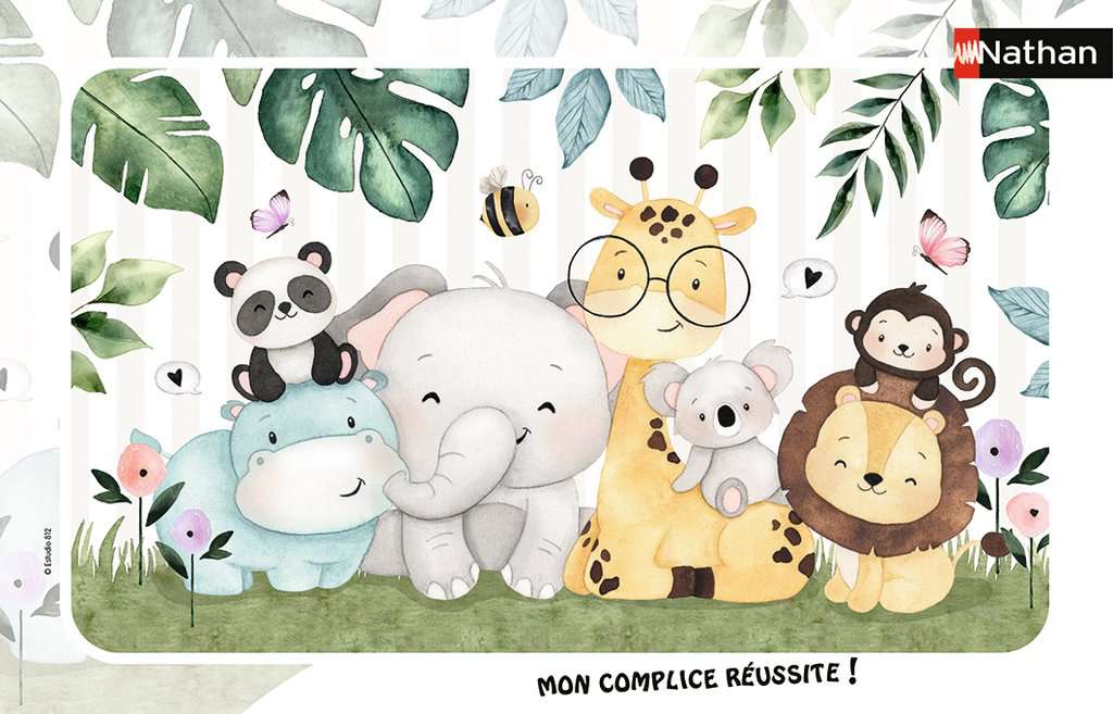 Nathan - Puzzle enfants - Cadre 15 pièces - Animaux tout doux - Fille ou garçon dès 3 ans - Puzzle de qualité supérieure - Carton épais et résistant - Animaux - 12001095