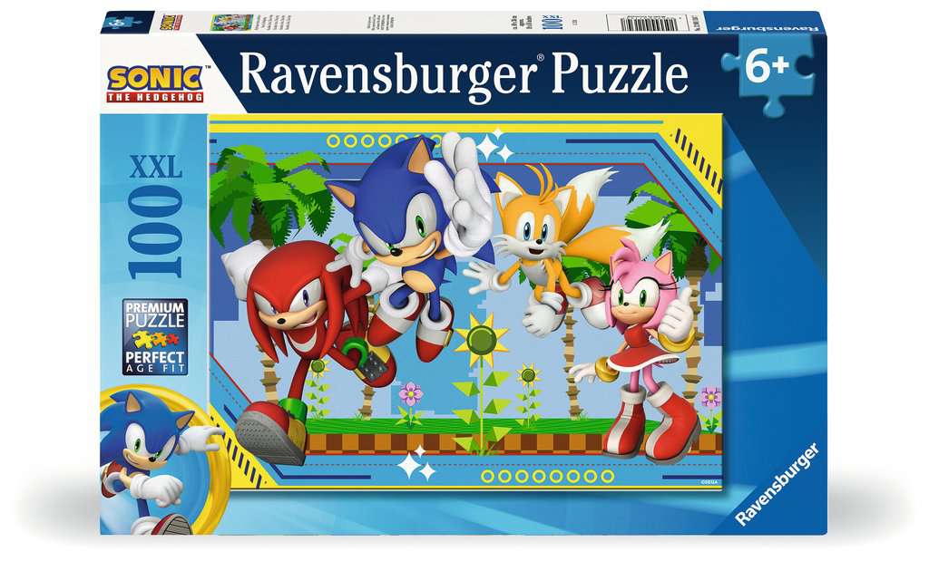Ravensburger Sonic The Hedgehog XXL 100 piece Jigsaw Puzzle - Knuckles, Sonic, Tails, Amy