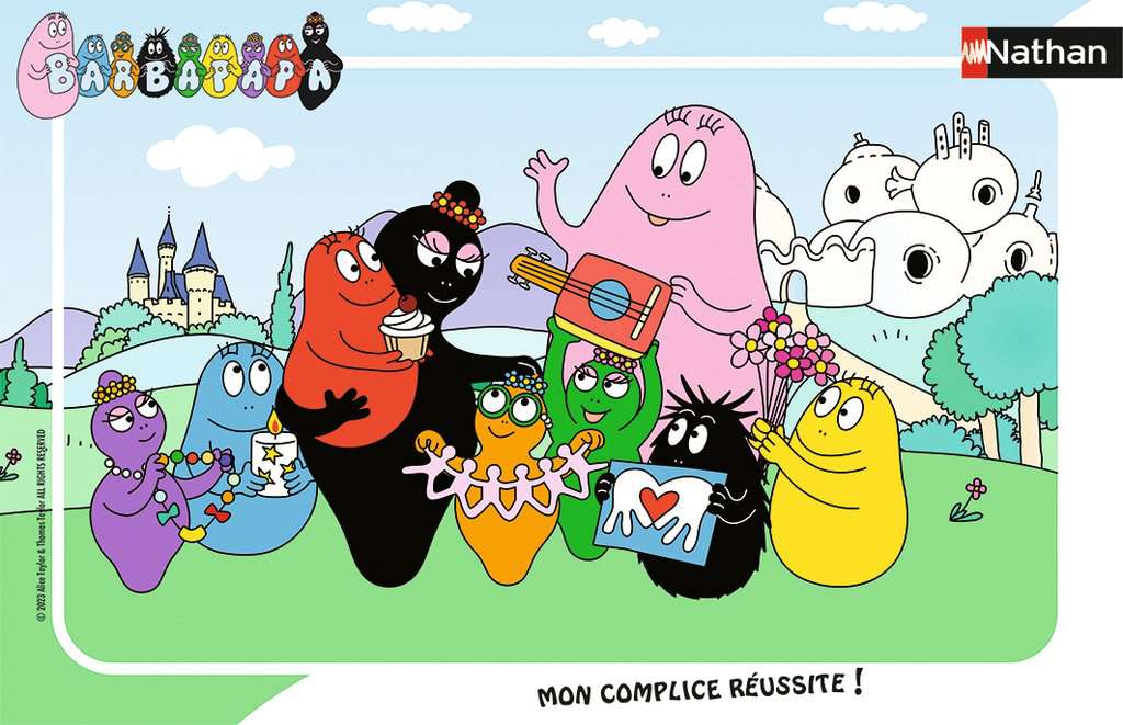 Nathan - Puzzle enfants - Cadre 15 pièces - La fête des mères - Barbapapa - Fille ou garçon dès 3 ans - Puzzle de qualité supérieure - Carton épais et résistant - Famille - 12001136