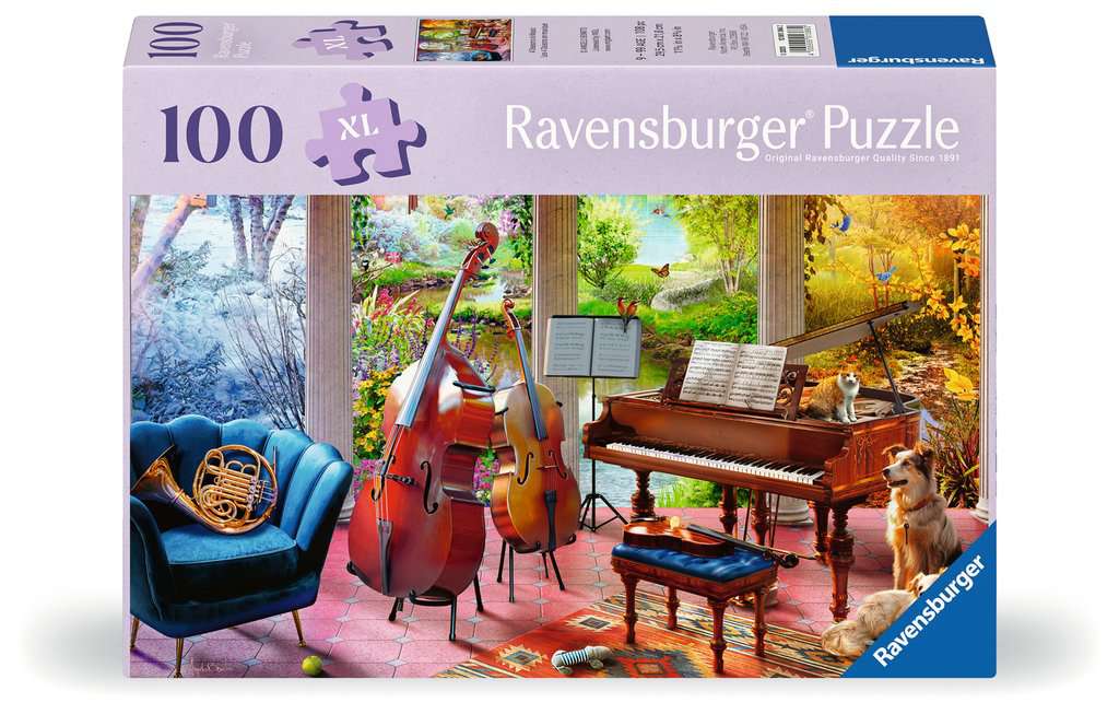 Ravensburger Feel Well - 4 Seasons In Music - 100 Piece Jigsaw Puzzle | Thicker Pieces Large Image Format And Included Stand | Premium Quality Puzzl - Image 2