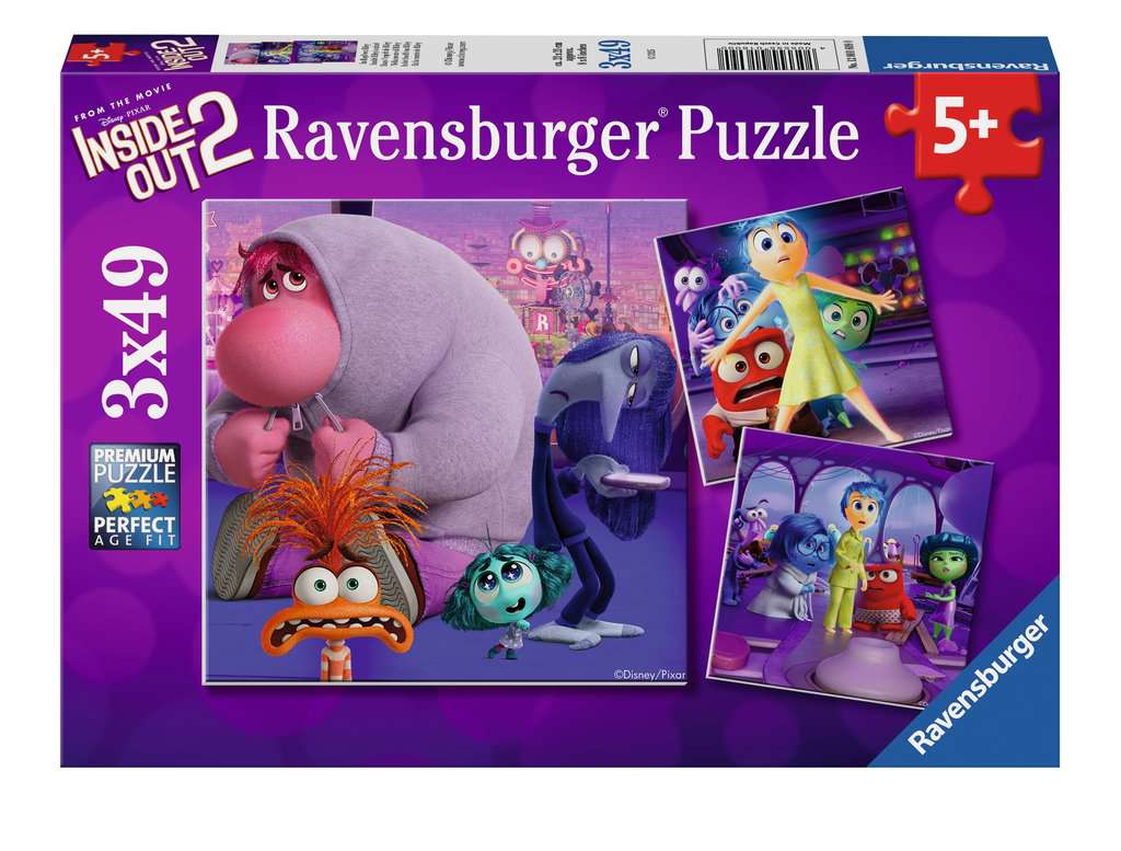 Children's puzzle 3x49 pieces - Disney / Pixar Inside out 2 - Inside Riley's mind