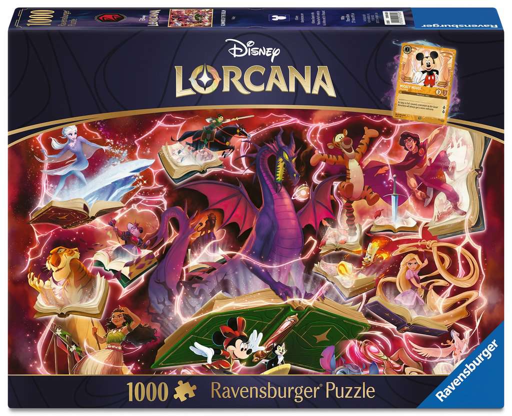 Adult puzzle 1000 pieces - Disney Lorcana TCG - Glimmers of the Realm: Ruby