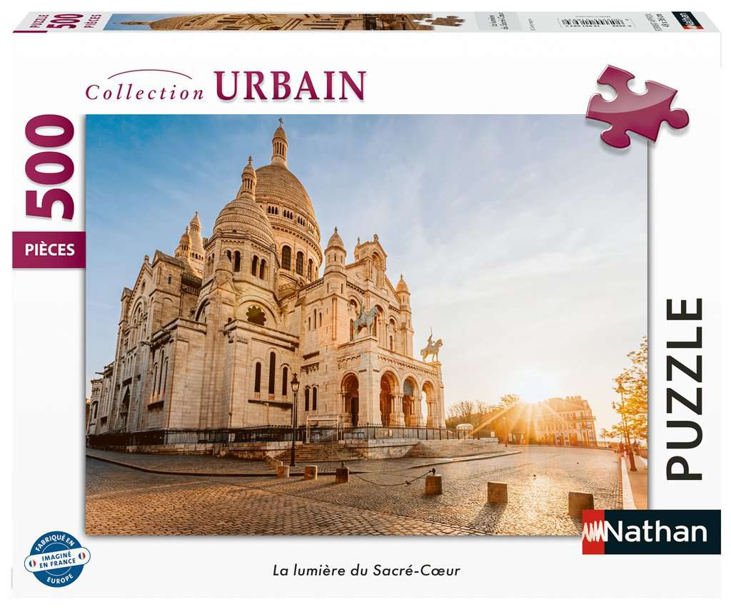 Nathan - Puzzle Adulte - Puzzle 500 pièces - La lumière du Sacré-Cœur - Adultes et enfants dès 12 ans - Puzzle de qualité supérieure - Collection Urbain - 12001693