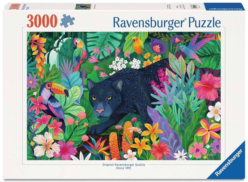 Ravensburger Adult Puzzles Panther in Flowery Jungle - Ages 12+ | Wild Elegance Puzzle 3000 Pieces 121 x 80 cm for Adults 14+ for Experienced Animals Collection and Ideal Gift - Image 4