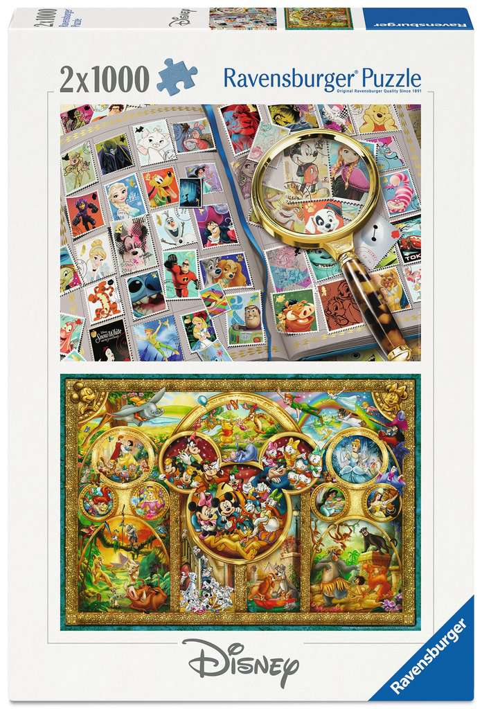 Adult puzzle 2x1000 pieces - Disney Classics - The enchanting world of Disney