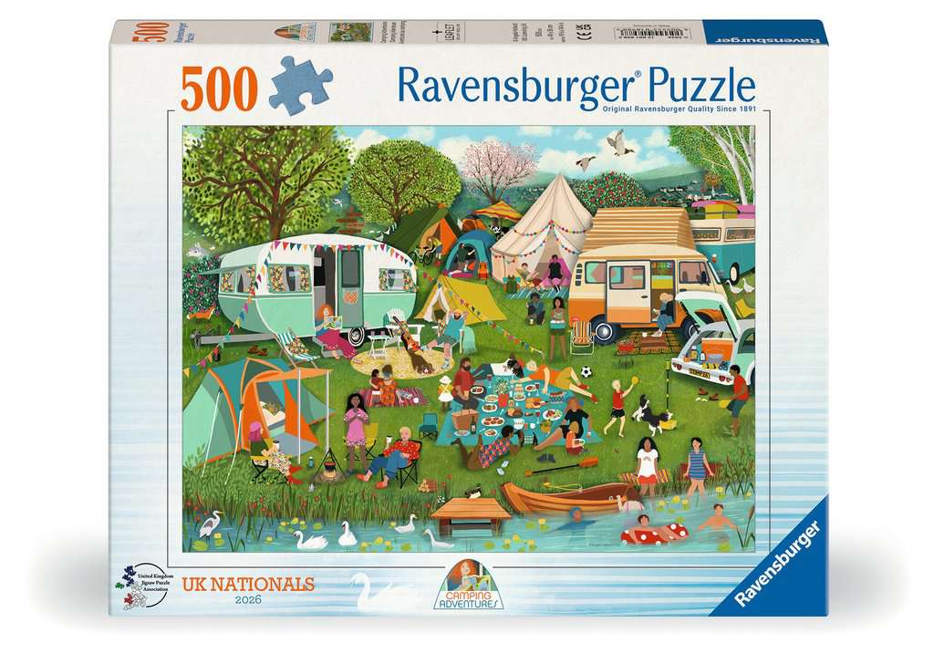 Ravensburger Camping Adventures - UK Puzzle Championships 500 piece Jigsaw Puzzle