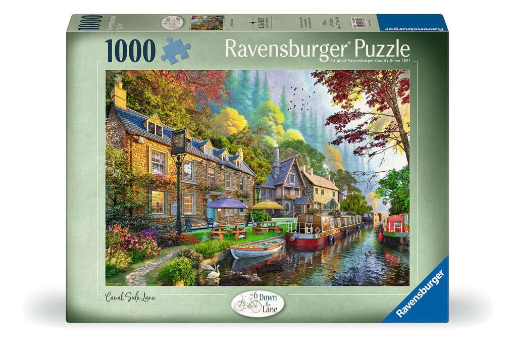 Ravensburger Down the Lane 6 Canal Side Lane 1000 Piece Jigsaw Puzzle - Image 6
