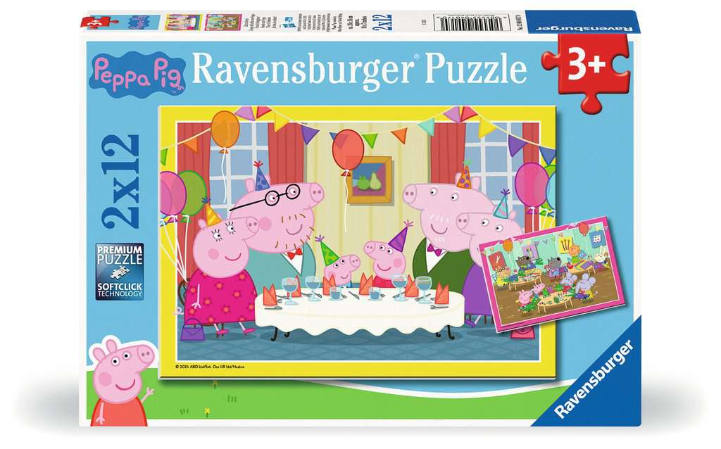 Ravensburger Peppa Pig 2x12 piece Jigsaw Puzzles - Time to celebrate!