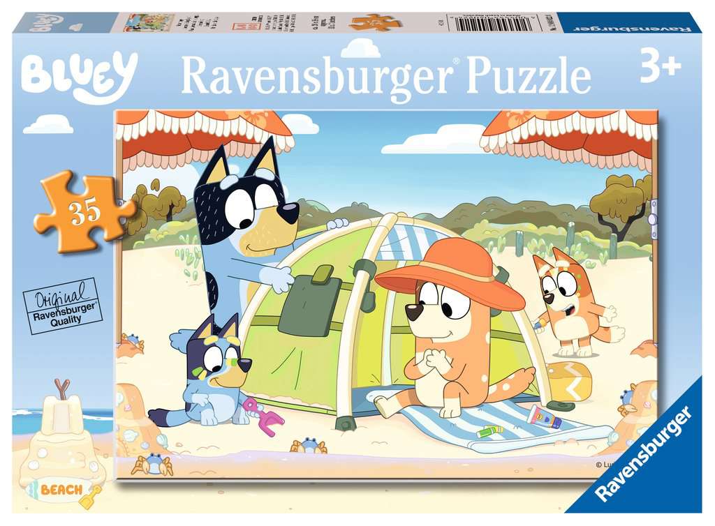 Children's puzzle 35 pieces - Bluey - Beach Day!