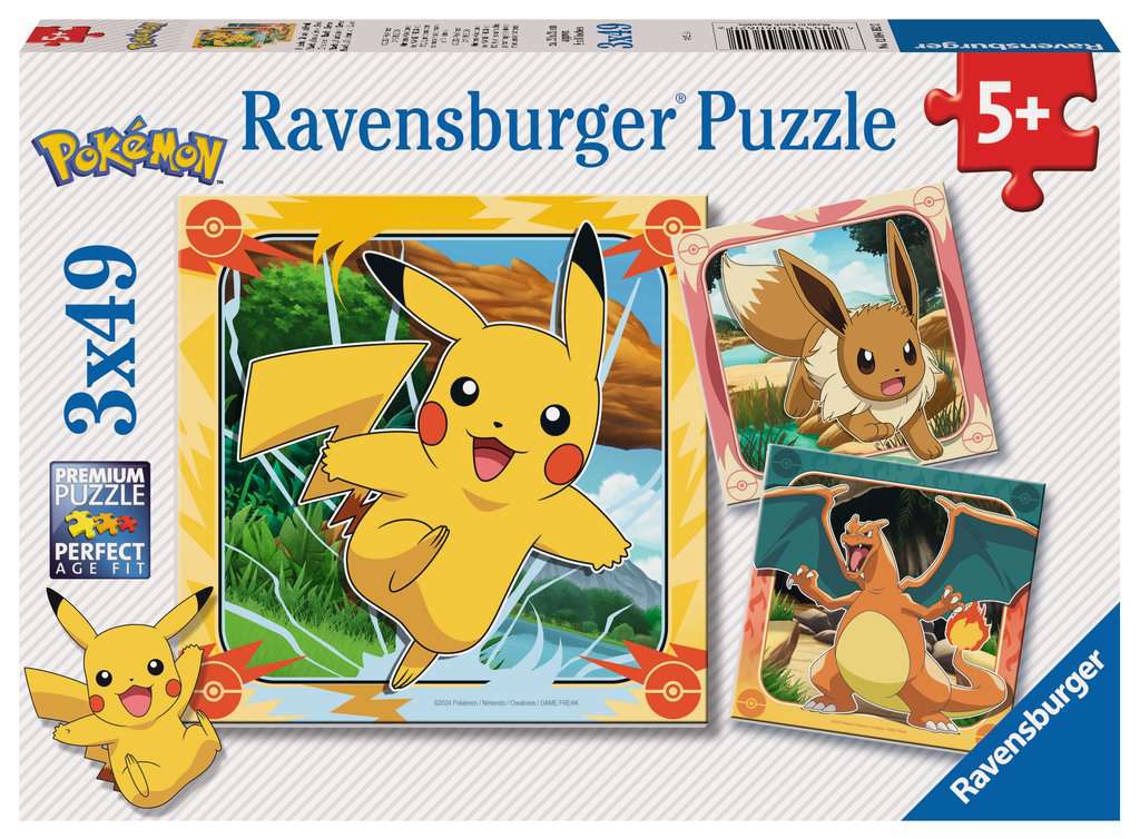 Ravensburger Pokemon 3x 49 piece Jigsaw Puzzles