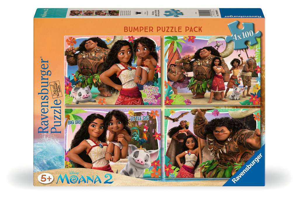Children's puzzle 4x100 pieces - Moana 2