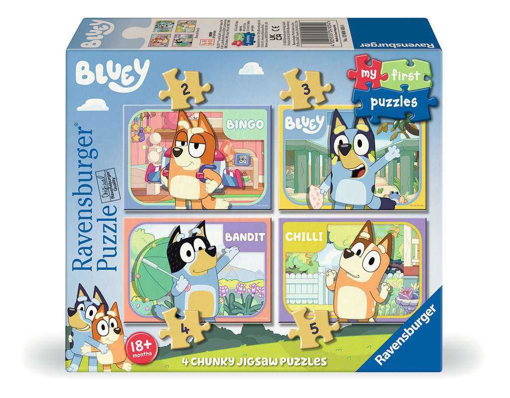 Children's puzzle 2, 3, 4, 5 pieces - Bluey & Family