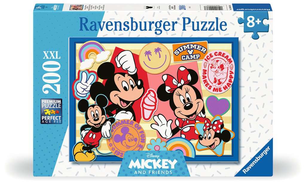 Children's puzzle 200 XXL pieces - Disney Mickey Mouse - Mickey & Minnie's Road Trip!