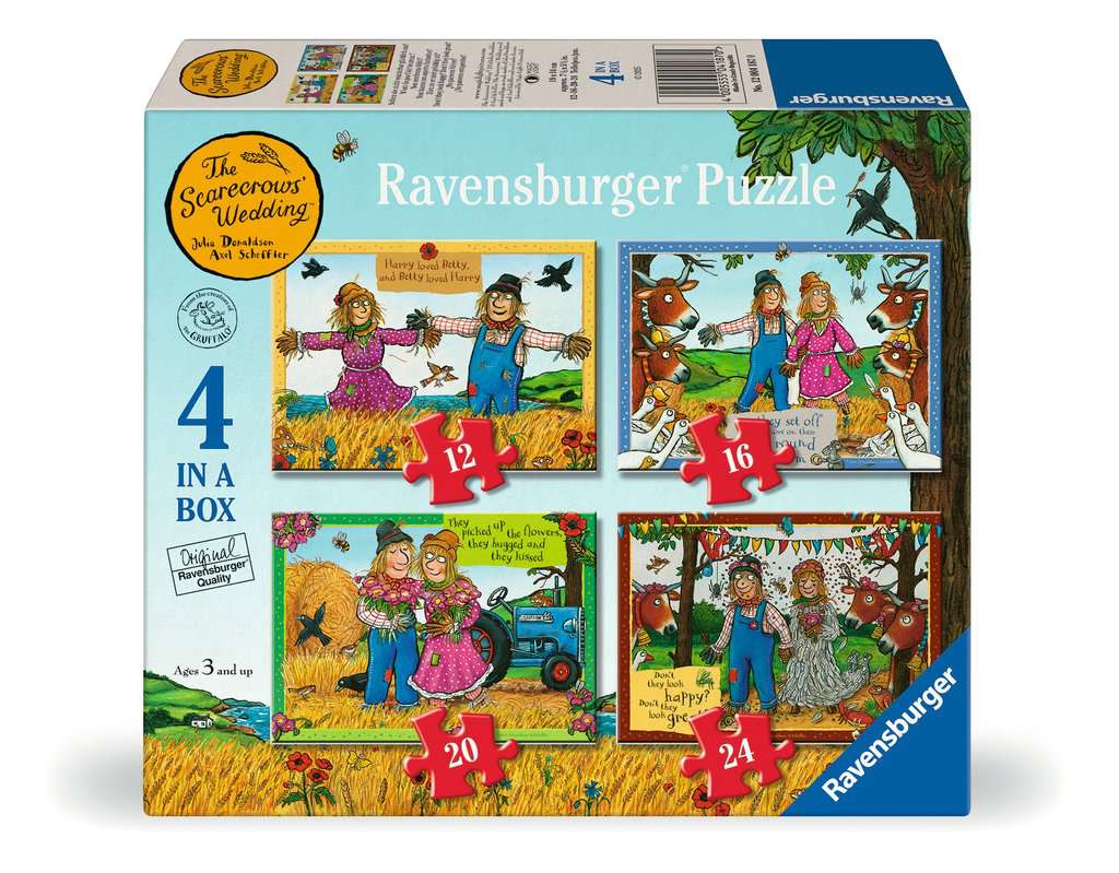 Ravensburger The Scarecrow's Wedding 4 in a Box (12, 16, 20, 24 Piece) Jigsaw Puzzles title tbc