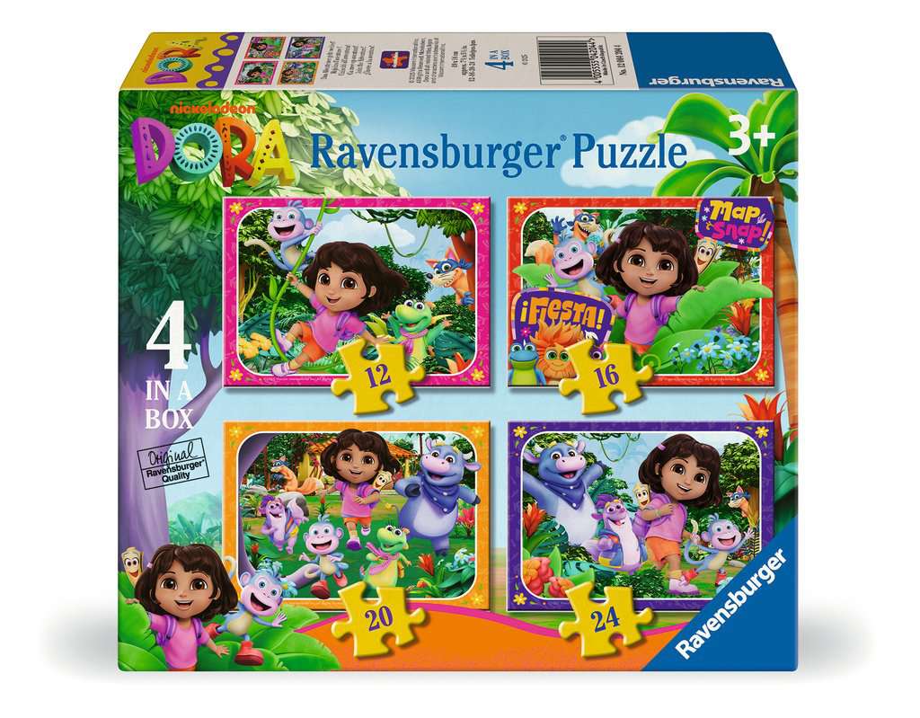 Ravensburger Dora 4 in a Box (12, 16, 20, 24 piece) Jigsaw Puzzles