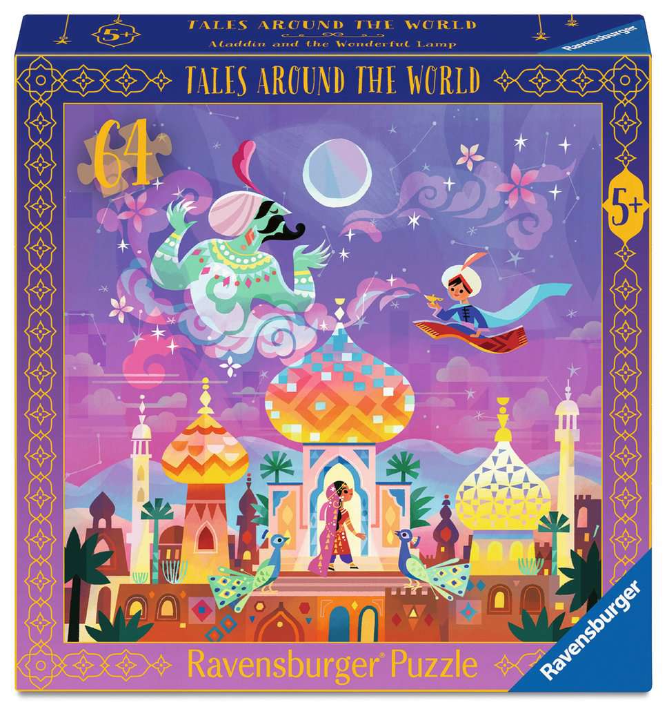 Children's puzzle 64 pieces - Tales around the world - Aladdin and the Wonderful Lamp