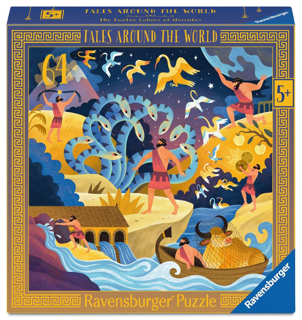 Children's puzzle 64 pieces - Tales around the world - The twelve labors of Hercules